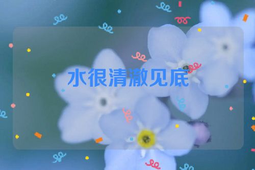 水很清澈见底