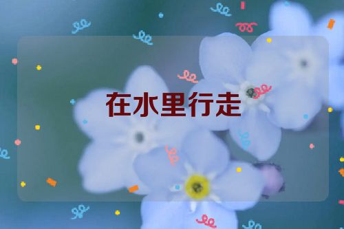 在水里行走