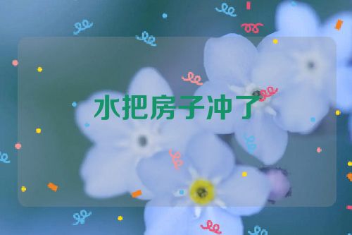 水把房子冲了