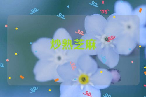 炒熟芝麻