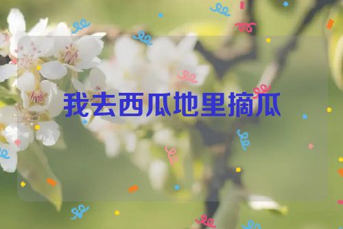 我去西瓜地里摘瓜