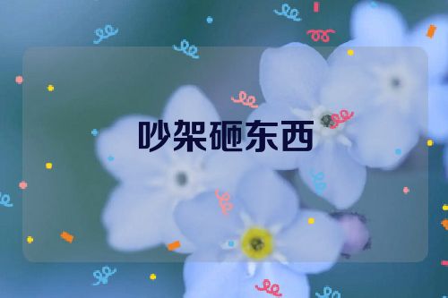 吵架砸东西