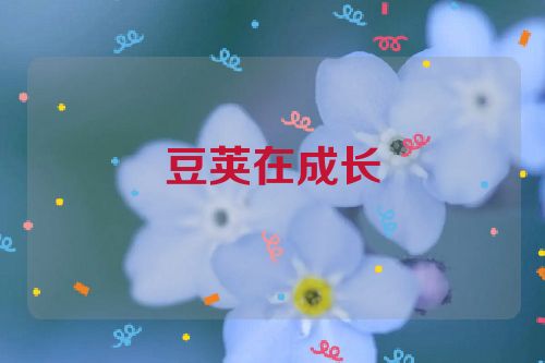 豆荚在成长