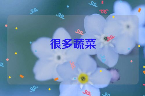 很多蔬菜