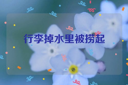 行李掉水里被捞起