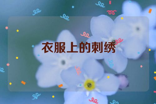 衣服上的刺绣