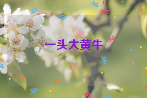 一头大黄牛