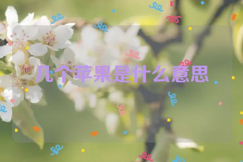 几个苹果是什么意思