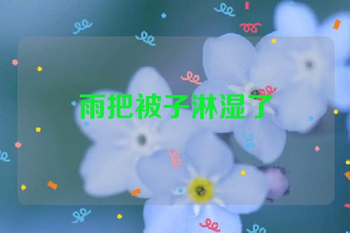 雨把被子淋湿了