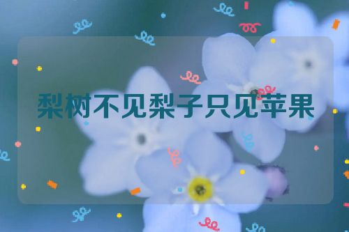 梨树不见梨子只见苹果