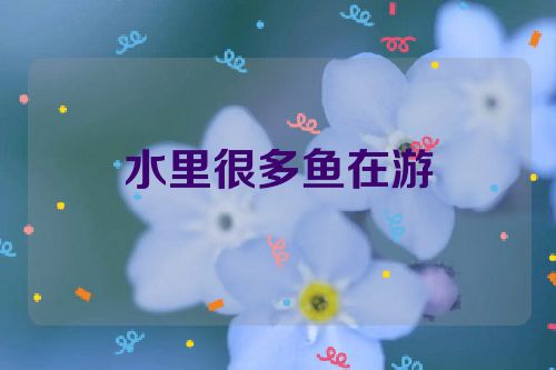 水里很多鱼在游