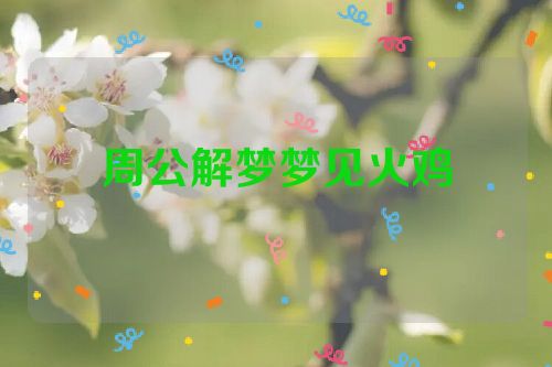 周公解梦梦见火鸡