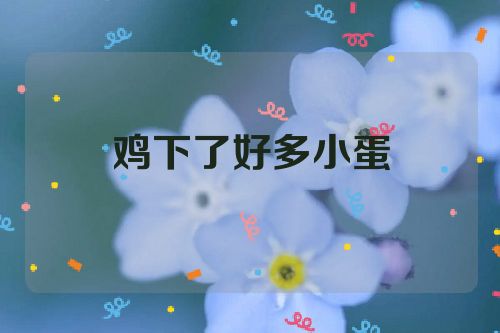 鸡下了好多小蛋