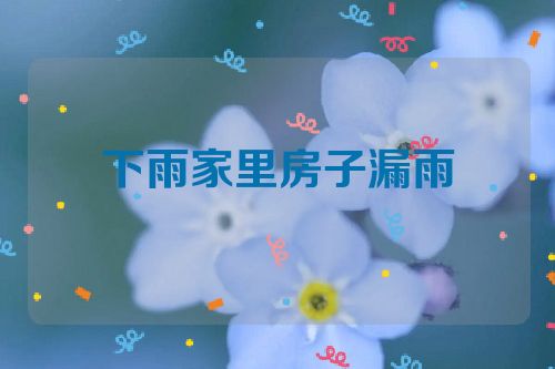 下雨家里房子漏雨