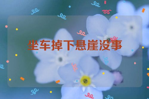 坐车掉下悬崖没事